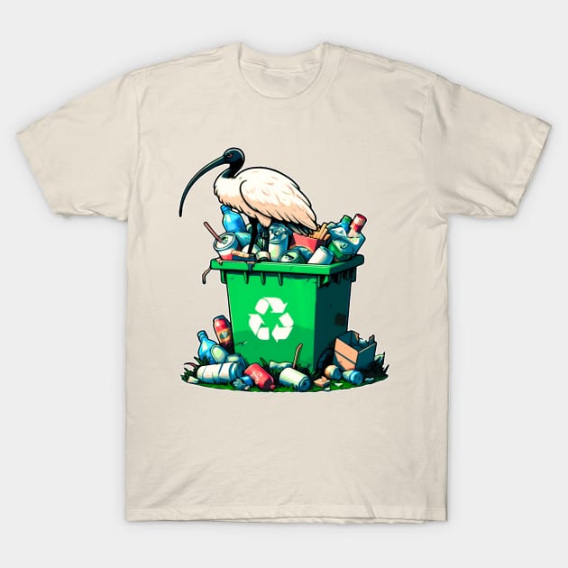 The glorious Australian bin chicken in its natural habitat T-Shirt by pickledpossums